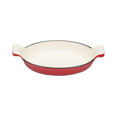 Сковорода порционная овальная, 600 мл, красная, эмалированный чугун, 26*15 см, P.L. Proff Cuisine 81200176