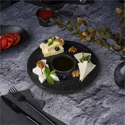 Блюдо для подачи  Black Raw Stellar 25 см, P.L. Proff Cuisine 81223479