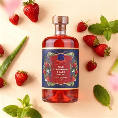 Напиток безалкогольный, КОРДИАЛ-ДИКАЯ КЛУБНИКА-АЛОЭ, бренд "Tinctura Anima", 700 мл. 81222668