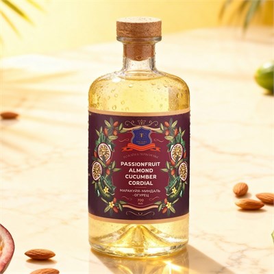 Напиток безалкогольный, КОРДИАЛ-МАРАКУЙЯ-МИНДАЛЬ-ОГУРЕЦ, бренд "Tinctura Anima", 700 мл. 81222672