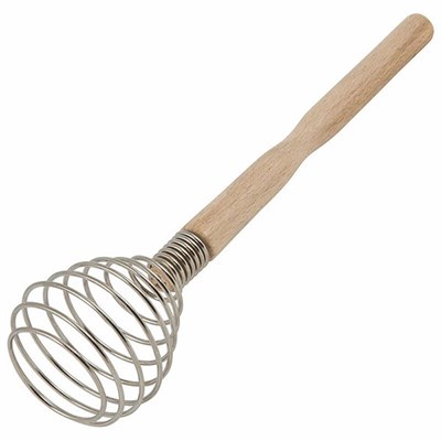 Венчик  25 см. нерж. пружина, толщина спицы 2 мм. дерев. ручка /1/ 77130