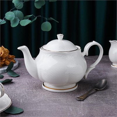 Чайник 1000 мл, фарфор, "Aristocrat-Gold". Noble 81224336