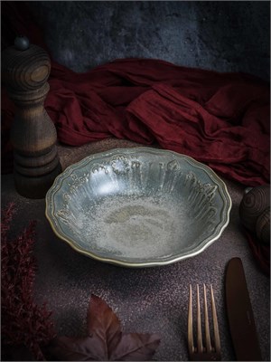 Салатник 750 мл, d 23 см h 5,4 см, фарфор, Vintage CDF VN 07