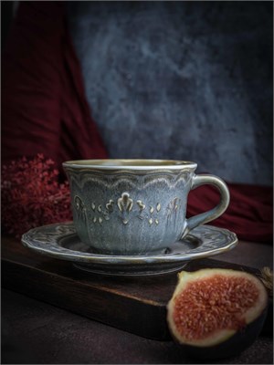 Чашка 210 мл, 12x9,2 см h 6,3, фарфор, Vintage CDF VN 12