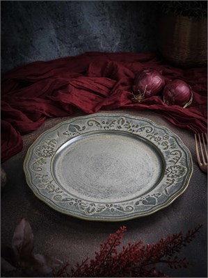 Тарелка мелкая d 26 см h 2,5 см, фарфор, Vintage CDF VN 03