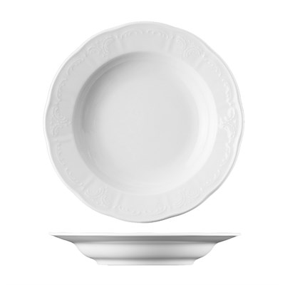 Тарелка глубокая 23 см, 250 мл, белая BEL1923 BEL1923