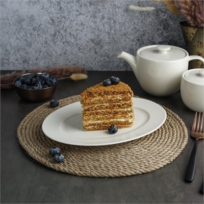 Блюдо овальное 24*17,5 см, фарфор "NOBLE" серия "Fine Plus" 81229902