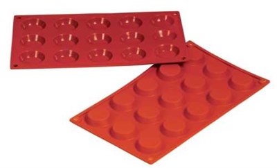 Форма силиконовая P.L. Proff Cuisine "Флан" 15 ячеек d 40 мм, h 13 мм (30*17,5 см) 81200446