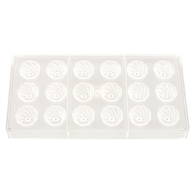 Пластиковая форма "Круг ребристый" 18 ячеек 30*18 мм, P.L. Proff Cuisine 81270035