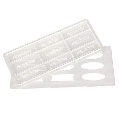 Пластиковая форма "Happy Birthday" 9 ячеек 290*118 мм, P.L. Proff Cuisine 81270036