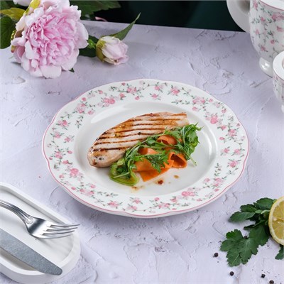 Тарелка классическая d=27 cм,фарфор "NOBLE" серия "Retro Ritz-La Vie En Rose" 81229633