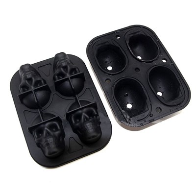 Форма для льда "Череп", силикон, 4 ячейки, P.L.- Barbossa 81259248