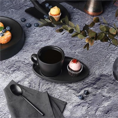 Чашка с блюдцем  Black Raw Stellar Cappuccino 175 мл, P.L. Proff Cuisine 81223144