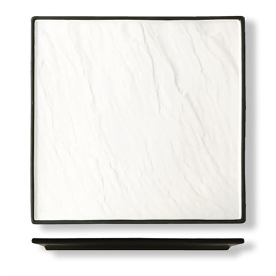 Блюдо квадратное 25*25 см, черное основание, фарфор, P.L. Proff Cuisine 99000153