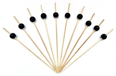 Шпажки Пика "Жемчуг черный", 7 см, бамбук, 100 шт 81212520