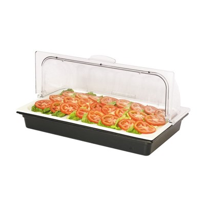 Поднос фарфоровый с пластиковой крышкой и емкостью для хладогена GN1/1, P.L. Proff Cuisine 95001274