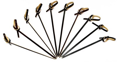 Шпажки Пика "Узелок черный" бамбук 9см, 100 шт 81212518