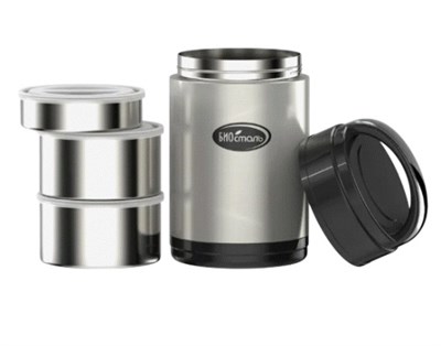 Термос 2л с тремя контейнерами [NR-2000] бс001