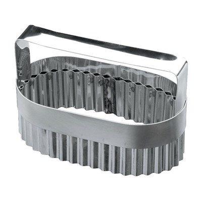 Высечка гофрированная для слоеного языка, с ручкой, 7*13 см, h 5,5 см, нержавейка, Россия 92100134