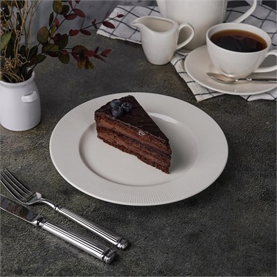 Тарелка классическая d23 см, h2,3 см, фарфор "NOBLE" серия "NEO SILK" 81222349