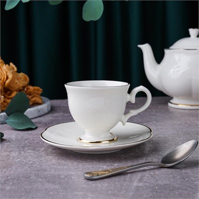 Кофейная пара 100 мл, фарфор, "Aristocrat-Gold". Noble 81224334