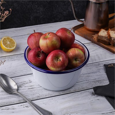 Салатник эмалированный d=18,h=9 см, "Blue Rim"  P.L. 81241390