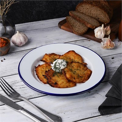 Тарелка эмалированная d=24 см, "Blue Rim"  P.L. 81241399