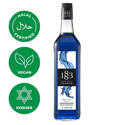 Сироп 1883 Maison Routin Блю Кюрасао (Blue Curaсao), 1 л, стекло 81230026