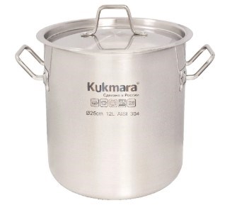 Котел 30 л нерж. D35 см с крышкой [HRC-SP30035M] кмр005