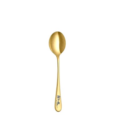 Ложка для супа 20,5см, Epsilon matt gold 24k flower, Narin [12] 202463