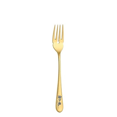 Вилка для рыбы 21см, Epsilon matt gold 24k flower, Narin [12] 202464