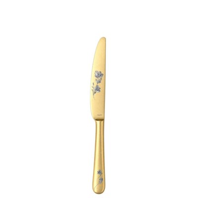 Нож десертный 19см, Epsilon matt gold 24k flower, Narin [12] 202459