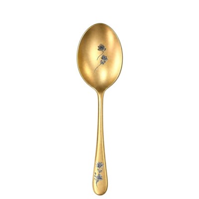 Ложка для салата 25,5см, Epsilon matt gold 24k flower, Narin [12] 202476
