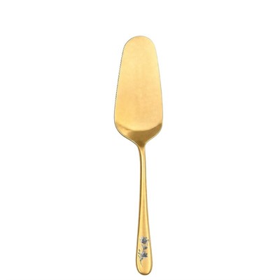 Лопатка для торта 25см, Epsilon matt gold 24k flower, Narin [12] 202478
