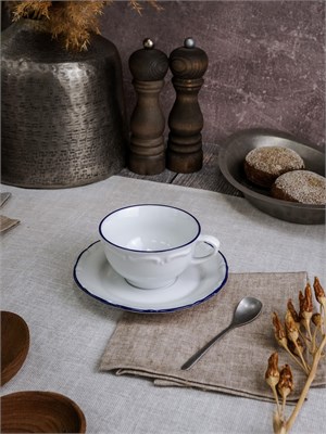Чашка чайная 180 мл, кант синий 321917 maria blue