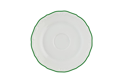 Блюдце 12 см, кант зелёный 121912 maria green