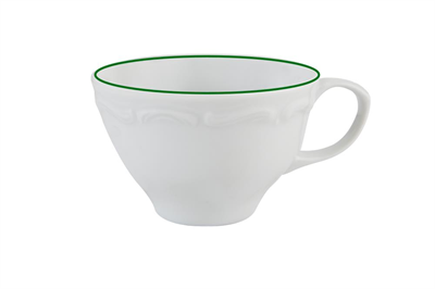 Чашка кофейная 80 мл, кант зелёный 311907 maria green