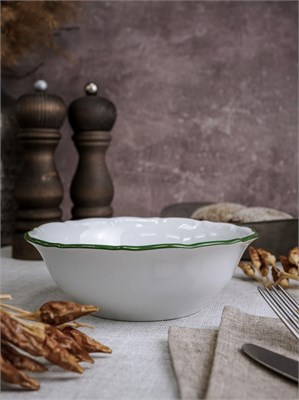 Салатник 15 см, кант зелёный 361916 maria green