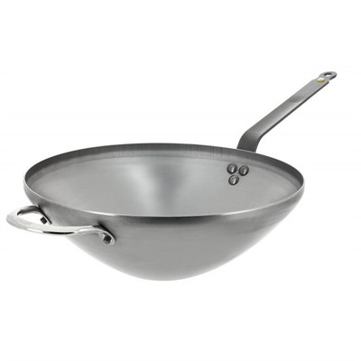 Сковорода Wok d=40 см. h=12,5 см. нерж. (индукция) с 2 ручками Mineral B De Buyer /1/3/ 63156