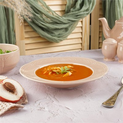 Тарелка глубокая 23 см, 300мл, фарфор,серия "Aristocrat-Peach Tea", Noble 81222241