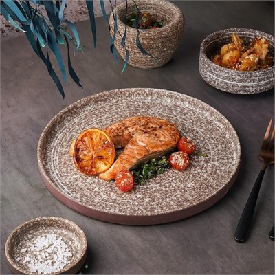 Тарелка с бортом  24,7*1,8 см, Brown Taiga Untouched, P.L. Proff Cuisine 81223540
