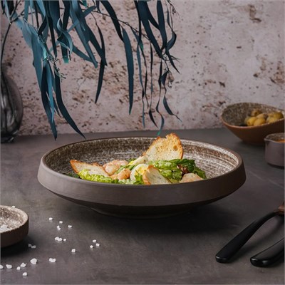 Блюдо для подачи d=23,5 см, h=6,3 см, Brown Taiga Untouched, P.L. Proff Cuisine 81250109