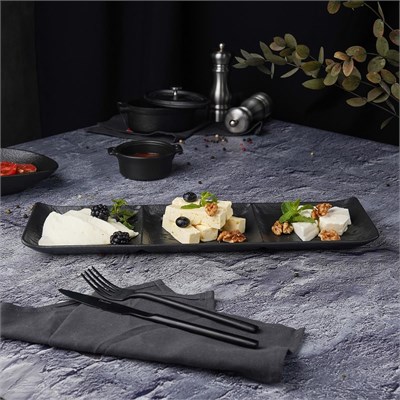 Блюдо для подачи  Black Raw Steller 40*13*2,8 см, P.L. Proff Cuisine 81223482