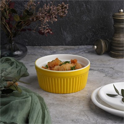 Чашка для подачи десерта "Крем-Карамель",12 см,желтая,фарфор, P.L. Proff Cuisine 81229569