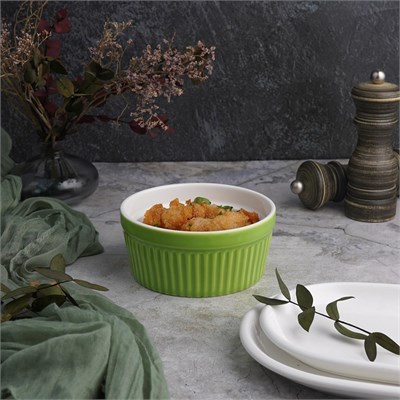 Чашка для подачи десерта "Крем-Карамель",12 см,зеленая,фарфор, P.L. Proff Cuisine 81229571