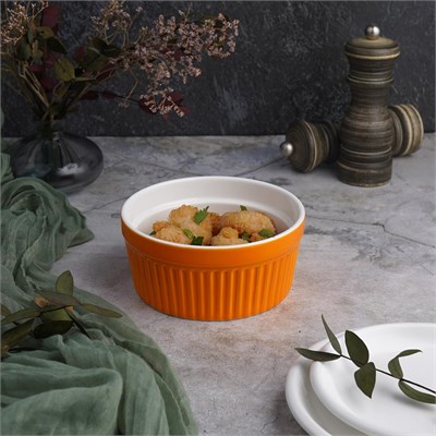 Креманка для запекания и подачи 12,5 см., 450 мл,оранжевая,  P.L. Proff Cuisine 81229709