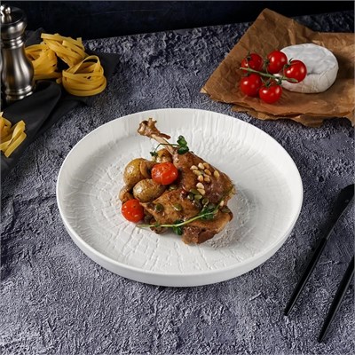 Тарелка круглая с бортом d=27cм, серия "White Raw Wood"  P.L. - ProffCuisine 81229851