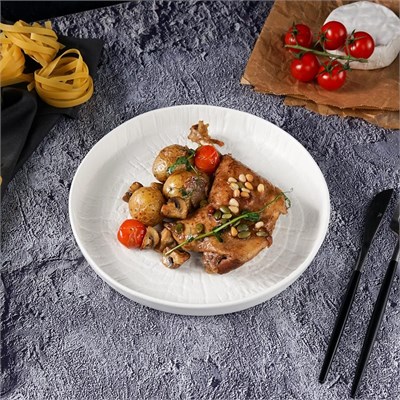Тарелка круглая с бортом d=23cм, серия "White Raw Wood"  P.L. - ProffCuisine 81229857