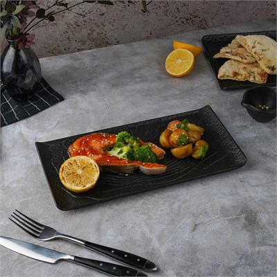 Блюдо прямоугольное d=29,5*14,8см,серия "Black Raw Wood"  P.L. - ProffCuisine 81229870
