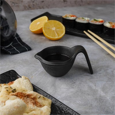 Соусник с ручкой d=10см, h=7 см, 50 мл, серия "Black Raw Wood"  P.L. - ProffCuisine 81229874